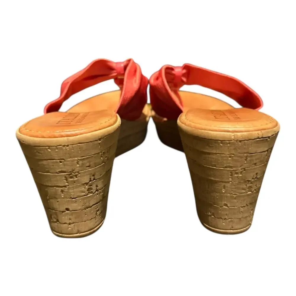 Italian Shoemakers Pink Bow Slide Sandals Women’s 9.5 Casual Summer Flip Flops - Picture 6 of 10